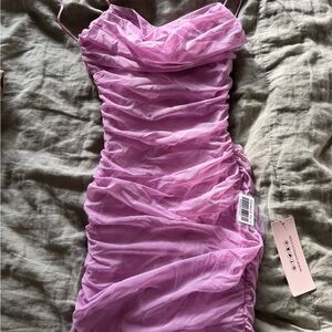 Ruched Pink Dress